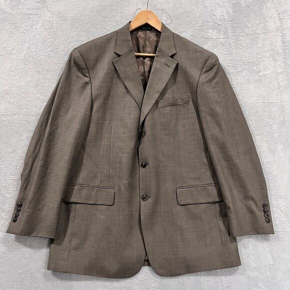 Stafford Blazer Mens‎ 42R Brown Sport Coat Jacket 100% Wool